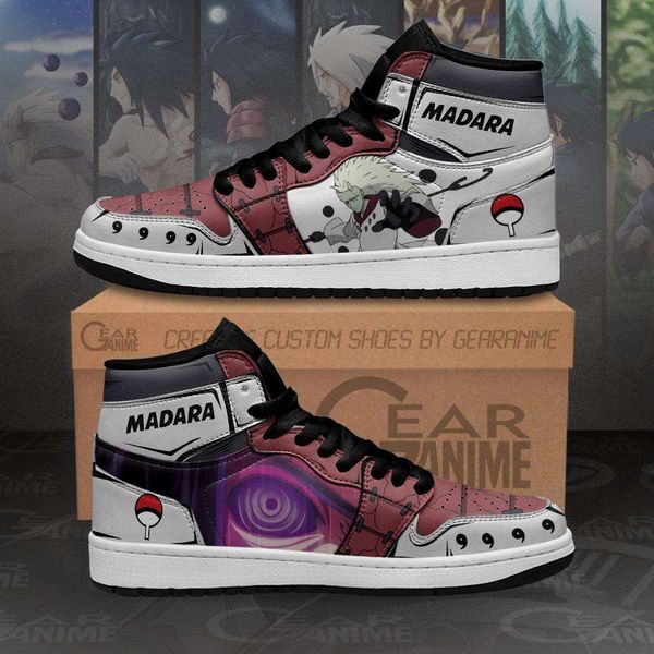 

customization uchiha madara sneakers anime custom shoes