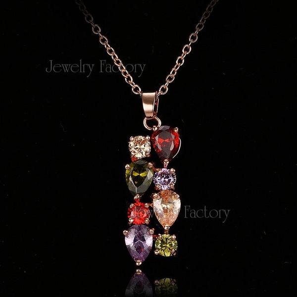 

fashion design shiny rose gold color pendants crystal zirconia sweet monalisa necklaces for women jewelry pendant, Silver