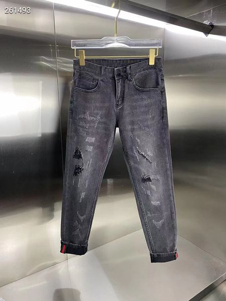 

designer autumn and winter men's jeans casual fashion brand 29-38, Blue