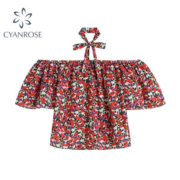 

summer slash neck casual blouses vintage women's stylish shirts elegant beach holiday bohemian streetwear slim blusas 210430, White