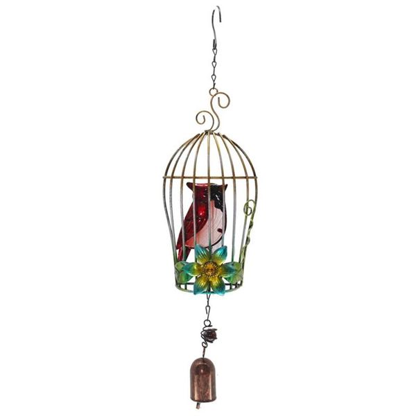 

decorative objects & figurines at69 -bird wind chimes with bells metal outdoor colored glass bells, suitable for home decoration
