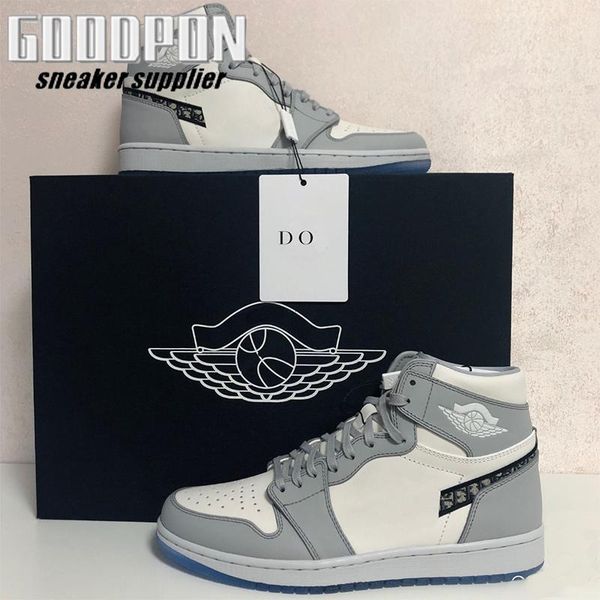 

2021 jumpman 1 womens mens basketball shoes 1s white gray fashion sneaker, Black