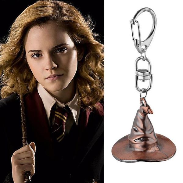 

keychains hp potter classic the sorting cap keychain for kids magic keyring fans jewelry, Silver