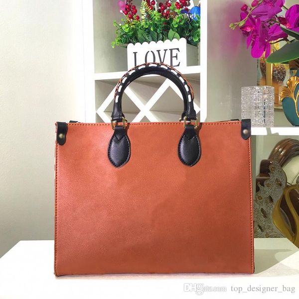 

women leather handbags tote bag shopping bags embossing letters decoration material 35cm medium beautifulbagstore