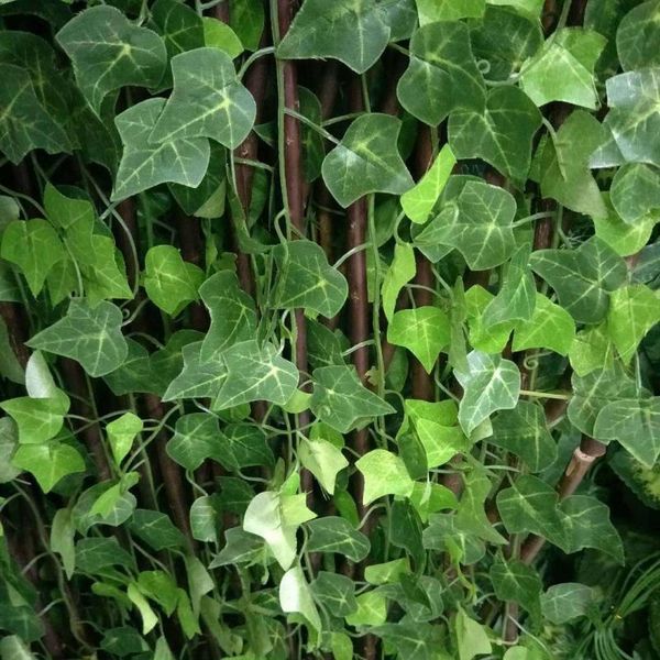 

12pcs fake plants artificial party supplies wedding garden hanging green leaf garland ivy vine foliage plastic home decoration decorative fl