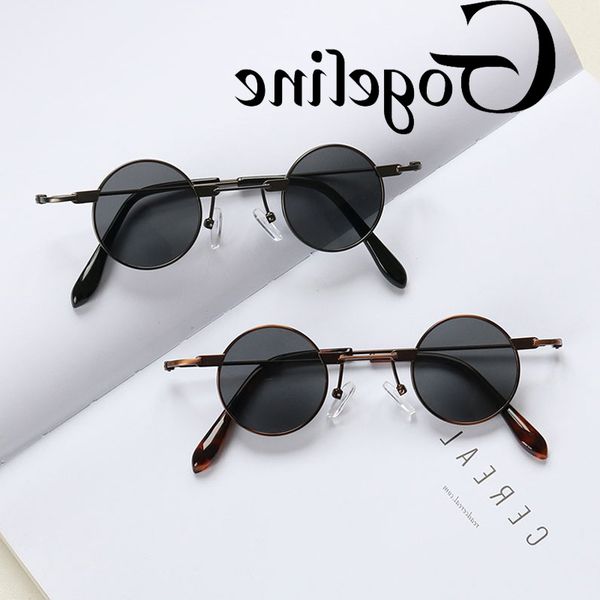 

small round sunglasses women men uv400 metal brand designer punk sunglasses steampunk vintage sunglasses black shades glasses wholesale, Silver
