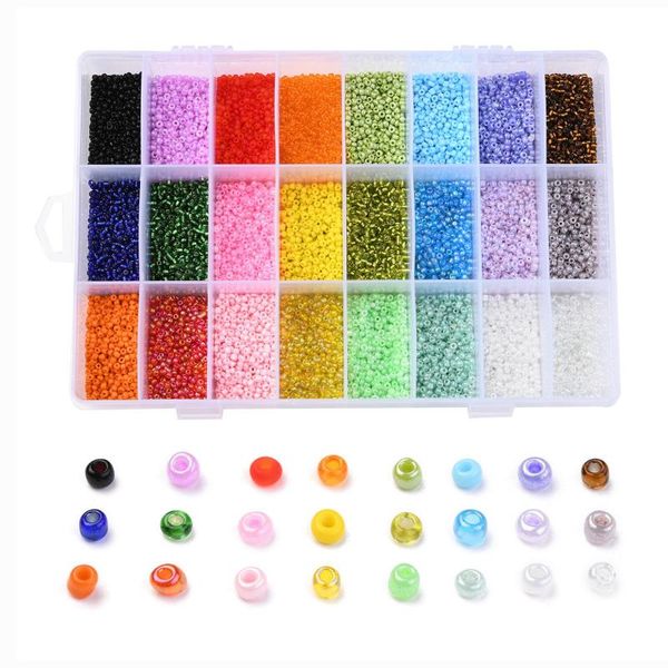 

other 1 box 2mm 3mm 4mm multicolor glass seed beads round spacer for bracelet necklace diy handmade jewelry making accessories