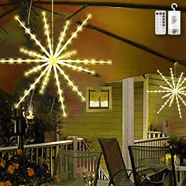 

strings led christmas firework string lights courtyard starburst hanging fairy twinkle lamp room garland festival decoration