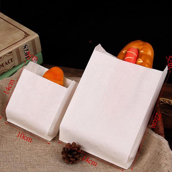 

gift wrap 50pcs candy paper bag oilproof food snack biscuit sandwich bread bags cake cookies packaging storage case