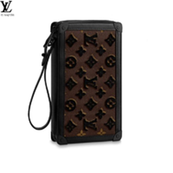 

pochette embroidery leather wallets brand soft trunk three-dimensional designer clutch men real luxury long wallet chain zlcr compact purse, Red;black