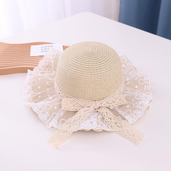 

caps & hats cute kids sun bucket hat for little girls toddler lace princess style summer, Yellow
