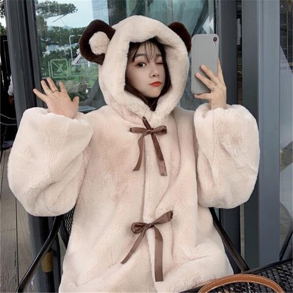 

women's jackets 2021 autumn warm thick jacket fashion short hooded parkas coat winter women y2k sweet girls 90s aesthetic streetwear, Black;brown