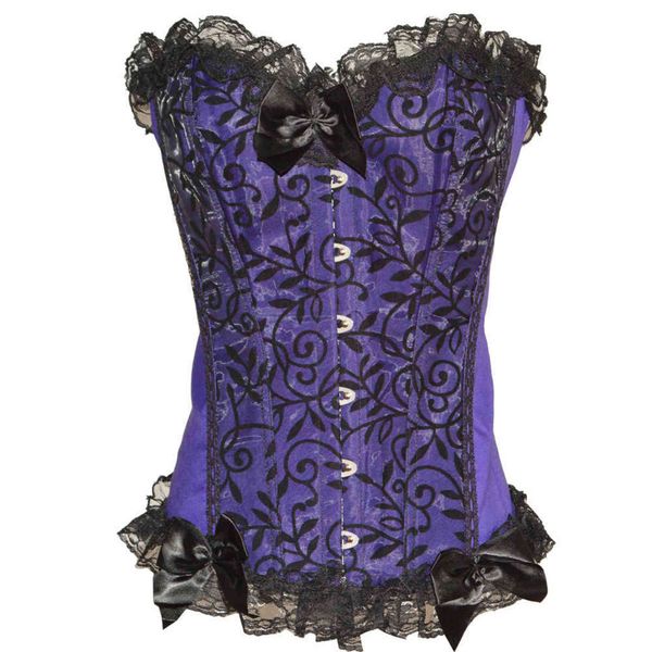 

waist tummy shaper court purple lace corset