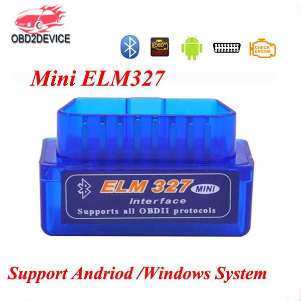 

code readers & scan tools elm 327 bluetooth obd2 auto scanner v1.5 v2.1 obdii car diagnostic interface adapter coad reader for android wins