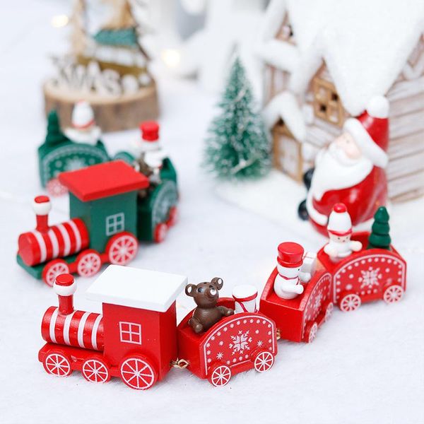 

creative wooden train seskdecoration ornaments children holiday gifts christmas party