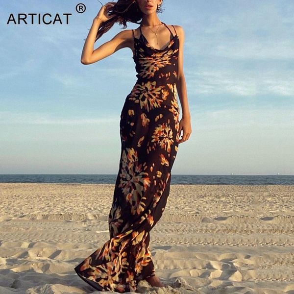 

long new print dress for women spaghetti strap beachwear casual women maxi skinny streetwear ladies dresseshigh quality, Black;gray