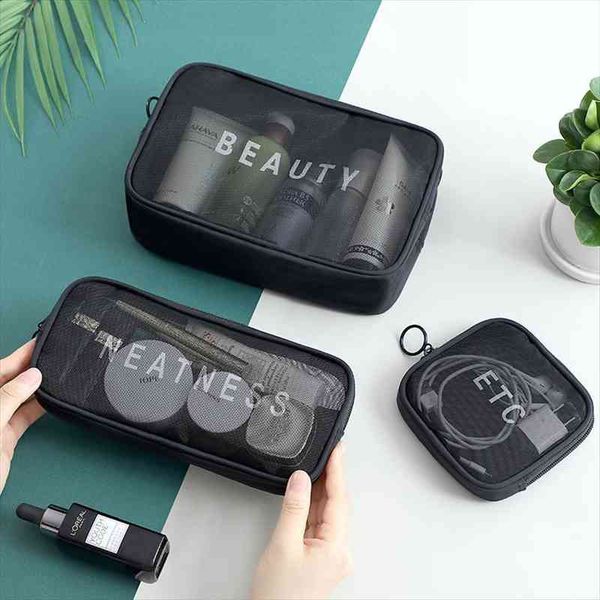 

women travel cosmetic casual bags zipper make up transparent makeup case organizer storage pouch toiletry beauty wash kit