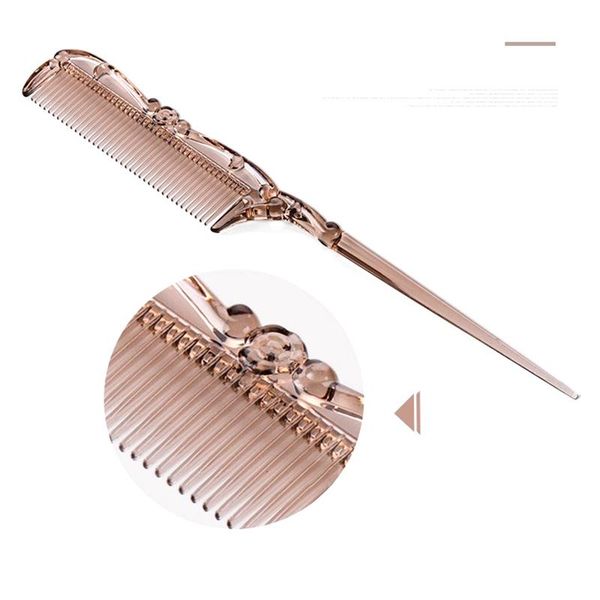 

hair brushes care professional pin tail edge comb home salon hairdressing styling brush tool, Silver