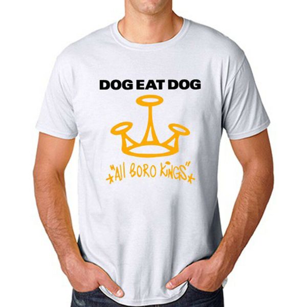 

dog eat dog all boro kings men's white t-shirt size s m  xl 2xl 3xl, White;black