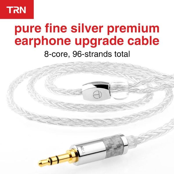 

headsets trn t3 8 core pure silver cable 2.5/3.5mm with mmcx/2pin connector upgraded for v90 v80 kzzs10 as10 cca c16 blon bl-03