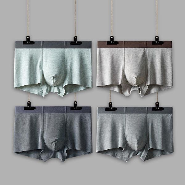 

underpants boxer male panties men's underwear boxers breathable man solid comfortable plus size shorts, Black;white