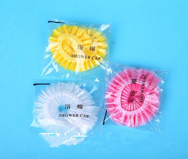 

thick disposable shower cap transparent spa salon l disposable elastic shower cap bathroom products shower cap