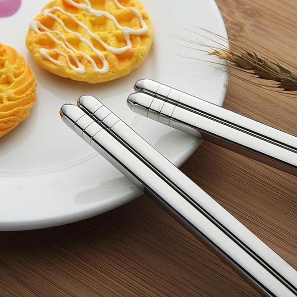

chopsticks 10 pairs stainless steel square anti-slip mildew proof kitchen tool