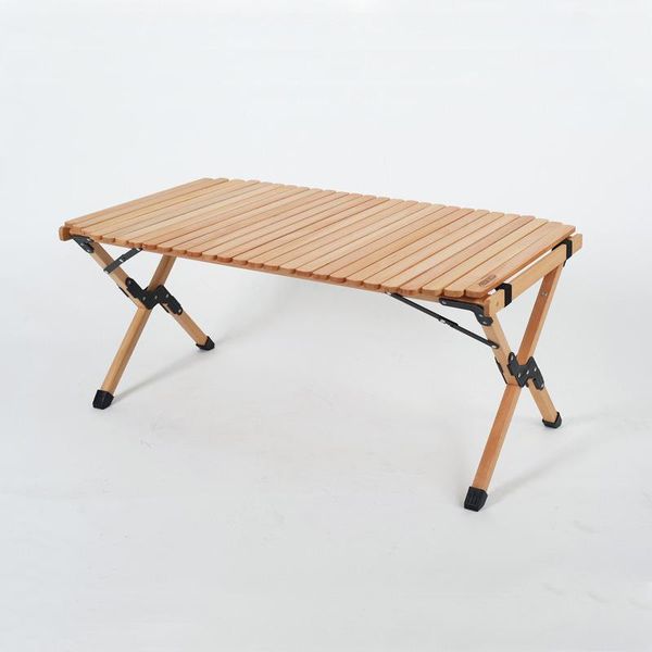 

camp furniture solid wood folable beech ourdoor tables yard bbq picnic camping table grade a 50kg load bearing l100*w60*h45cm
