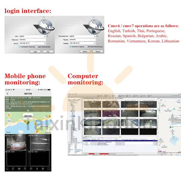 

8-way hard disk / sd card 3g 4g remote vehicle video recorder truck bus gps wifi platform real-time monitoring car dvr dvrs
