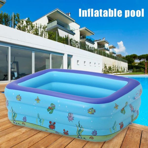 

pool & accessories portable pools for kids inflatable bathtub baby rectangular swimming blow up kid hard plastic water toys parties