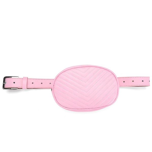 

waist bag fashion solid pu quilted fanny pack for women with belts bags