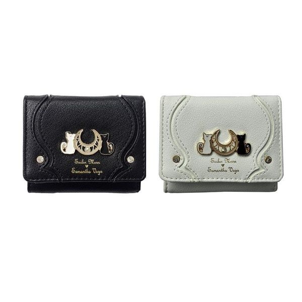 

purse anime sailor moon bag pocket mini short wallet white & black