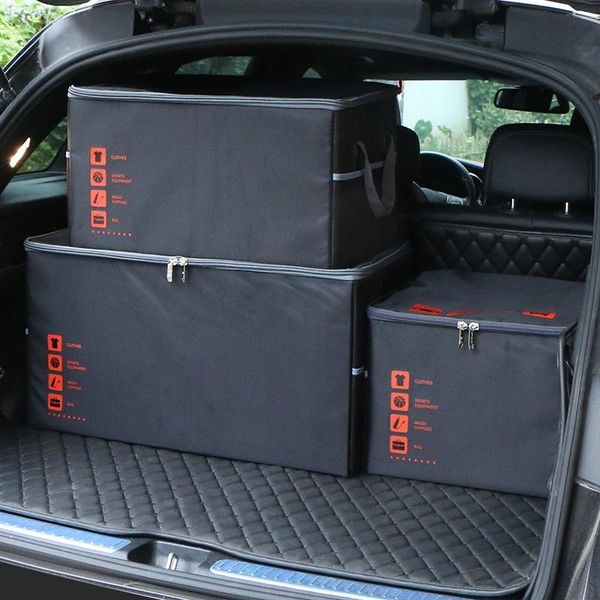 

car organizer box oxford cloth + pp board stowing tidying waterproof trunk multifunction foldable storage bag