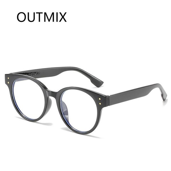 

trending anti blue light glasses for men round small frame reading eyeglass myopia eyeglasses women fashion eyewear sunglasses frames, Black