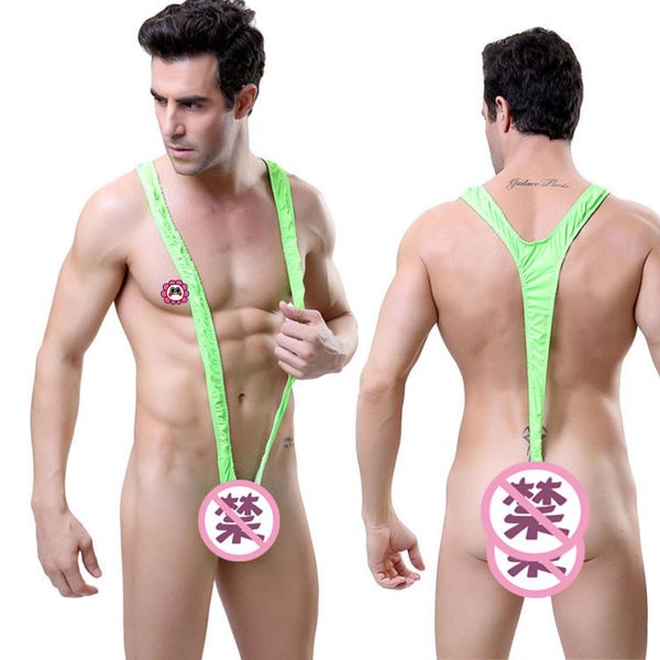 

men's jj bikini one-piece seductive thong underwear v strap, Black;white