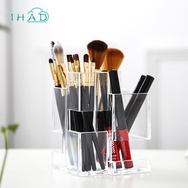 

storage boxes & bins makeup brushes holder organizer box creative acrylic cosmetic pen office bathroom toothbrush