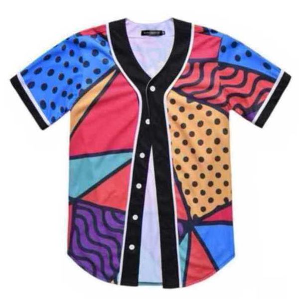 

baseball jersey men stripe short sleeve street shirts black white sport shirt ae710, Blue;black