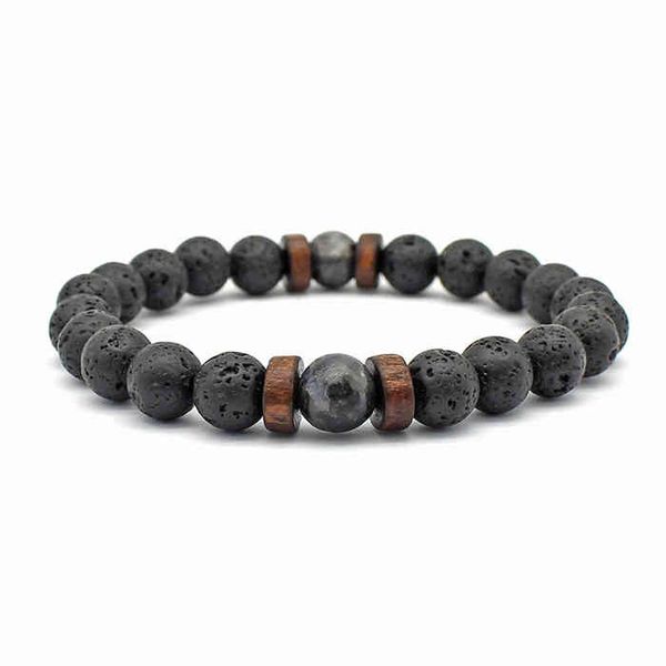 

wholale men charm sparkle bead peace wood lava stone hand jewelry bracelet, Golden;silver