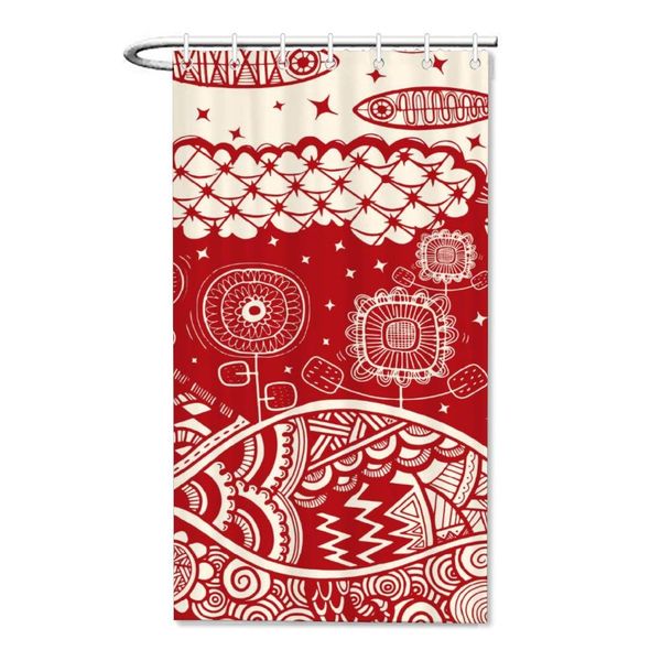

zentangle hower curtain for kid cartoon hower curtain for bathroo bath decor, 48 x 72 inch