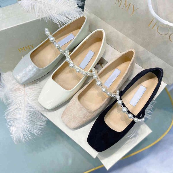 

shoes ballet shoes new flat sole with pearl sole, casual suede leather , versatile shoe outlet, Black