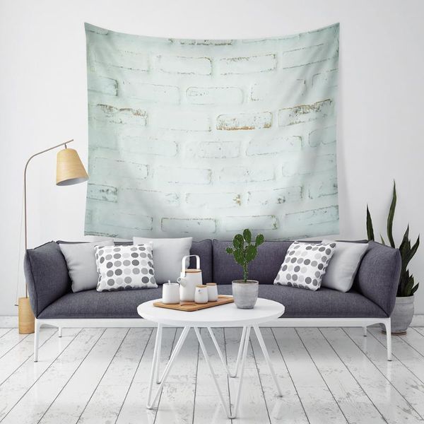 

tapestries yaapeet 1pc polyester brick pattern wall tapestry dining-room pastoral hanging high-quality machine washable decor