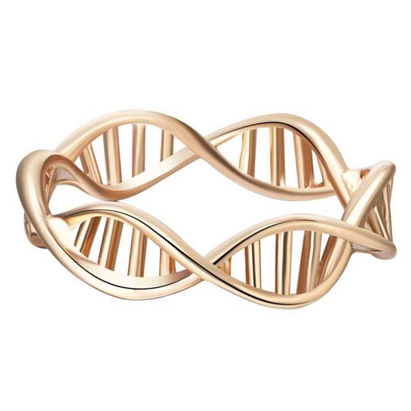 Lutaku Infinity DNA DNA anel de química jóias anel de cercadela para as mulheres homens casamento banda declaração anéis bijoux g1225