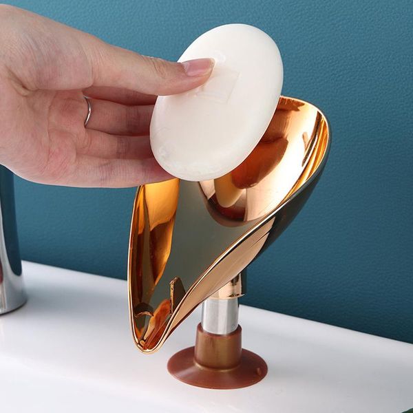 

soap dishes bathroom supplies shower holder leaf shape box drain stone gadgets