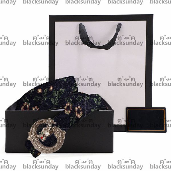 

retro dragon buckle belts hipster men's and women's designer leather belts with box smooth buckle dress up luxury accessories, Black;brown