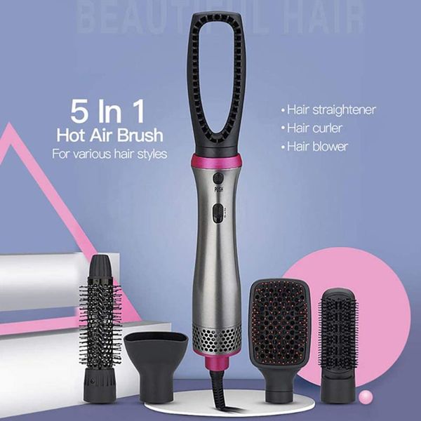 

in 1 hair dryer brush electric air comb multifunction curler straightener negative ion dryers brushes