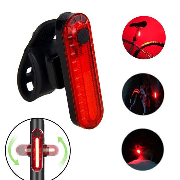 

modes usb charging bicycle bike light flash cycling taillight warning lights for rear bycicle