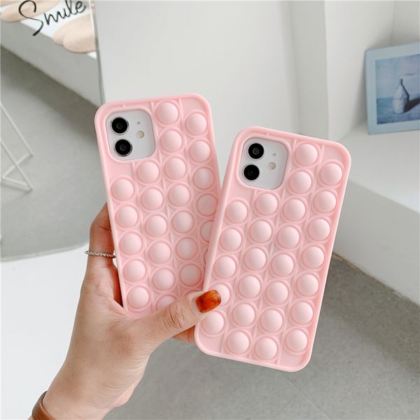 

pop it fidget cases 3d relive stress phone cover for iphone 12 mini pro 11 xr xs max x 8 7 plus se 2 soft silicon kids adults toy