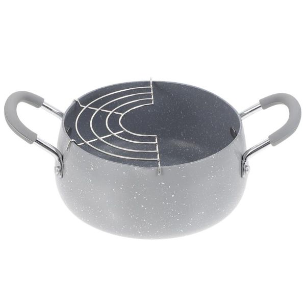

pans 1pc mini frying pot chicken pan japanese tempura fryer with drain rack