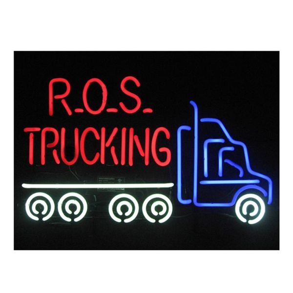 

other lighting bulbs & tubes trucking truck custom handmade real glass tube company firms advertise decoration display neon sign 24"x20