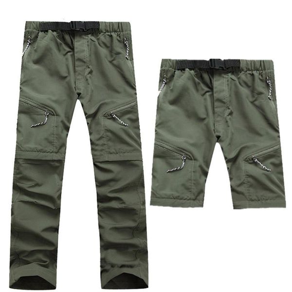 

men's pants summer outdoor hiking climbing quick-drying tactical shorts detachable quick-dry, Black